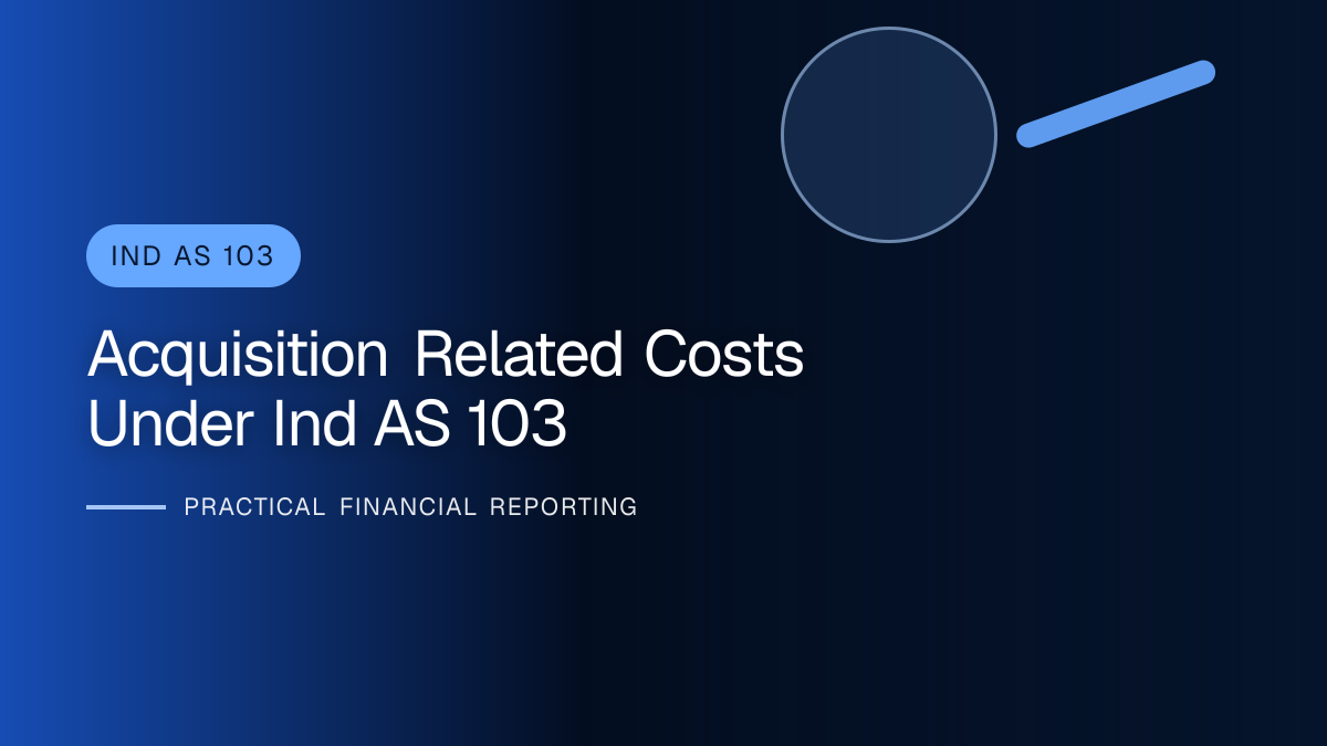 Professional financial reporting illustration for Acquisition-related Costs under Ind AS 103