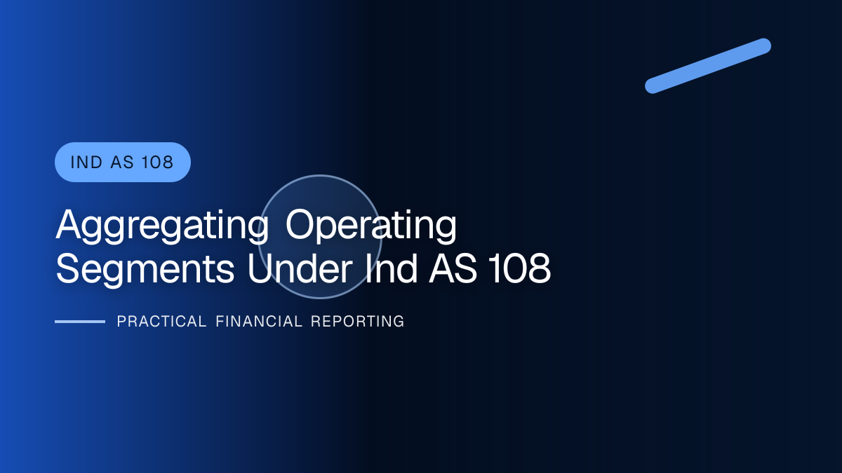 Professional financial reporting illustration for Aggregating Operating Segments under Ind AS 108