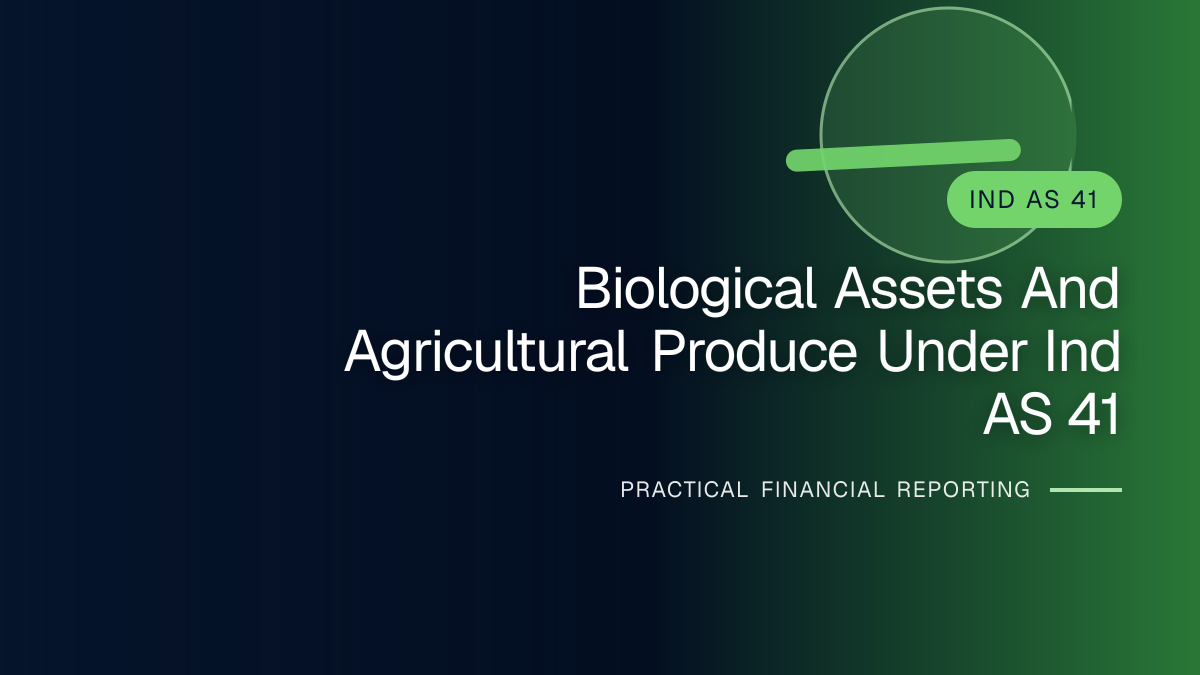 Professional financial reporting illustration for Biological Assets and Agricultural Produce under Ind AS 41