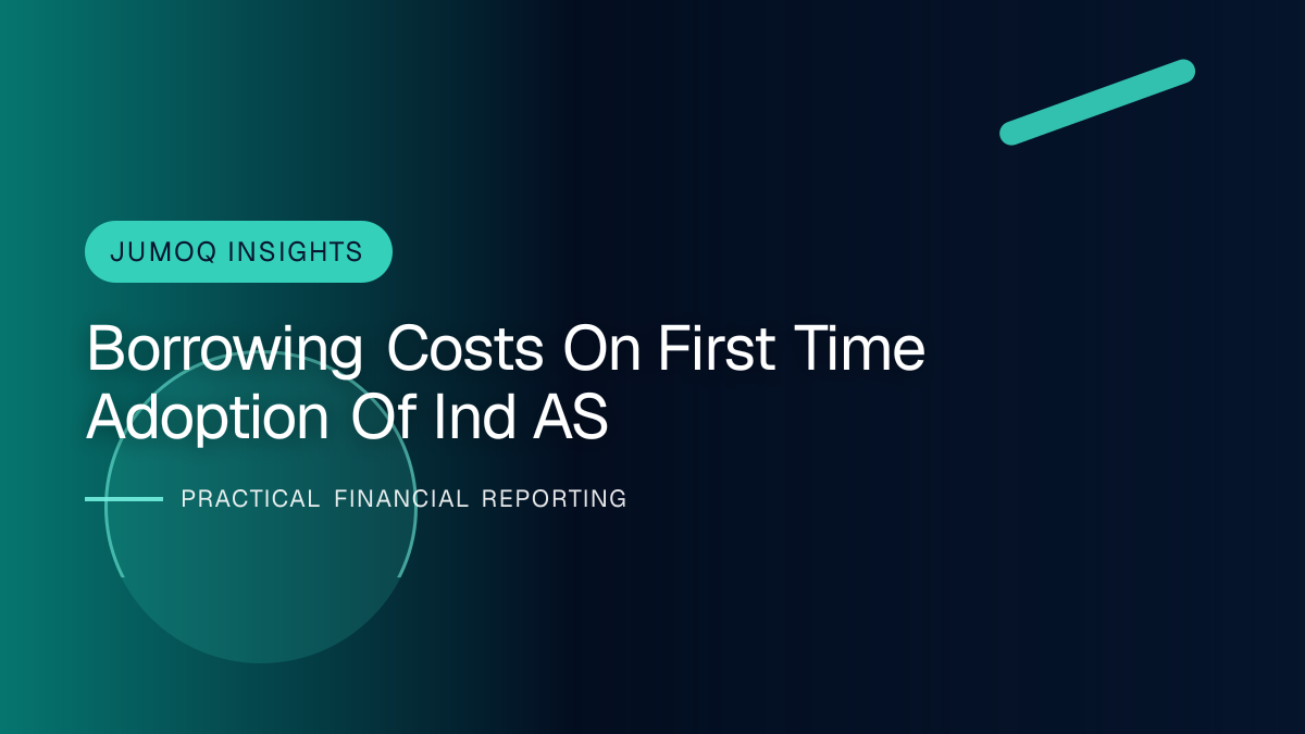 Professional financial reporting illustration for Borrowing Costs on First-time Adoption of Ind AS