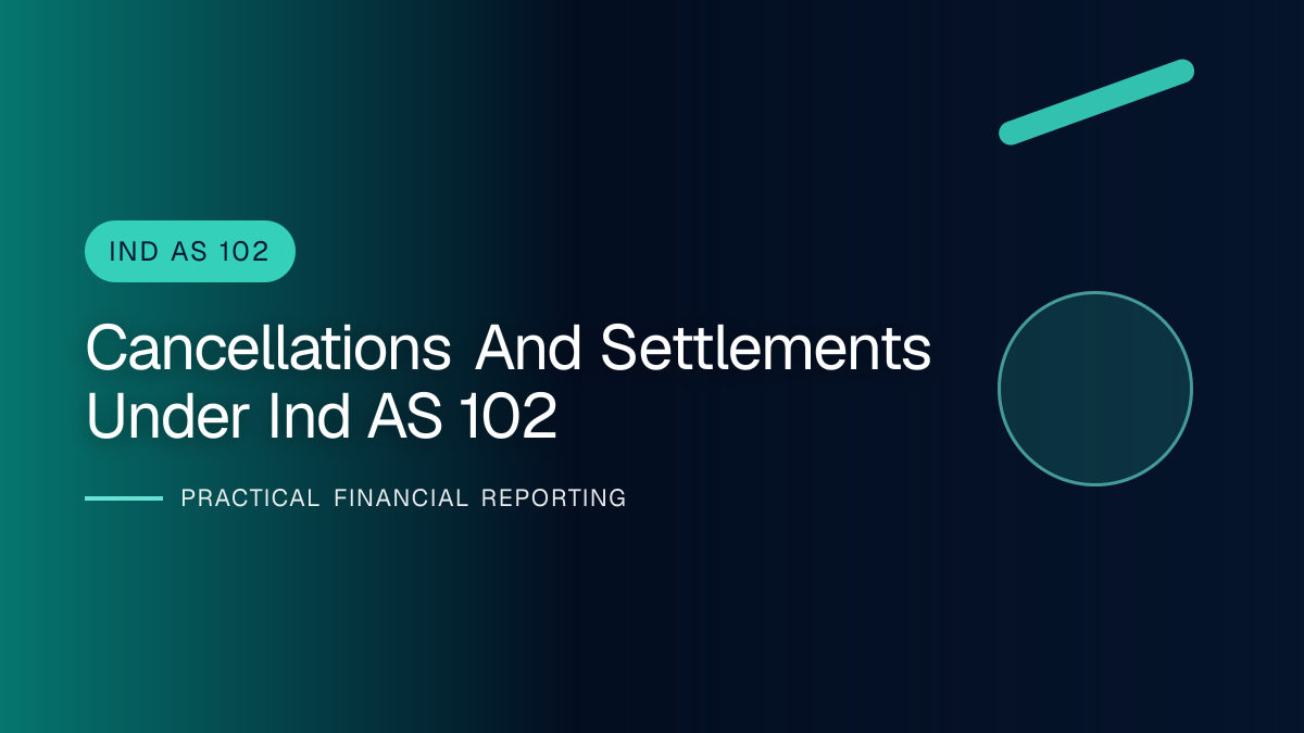 Professional financial reporting illustration for Cancellations and Settlements under Ind AS 102