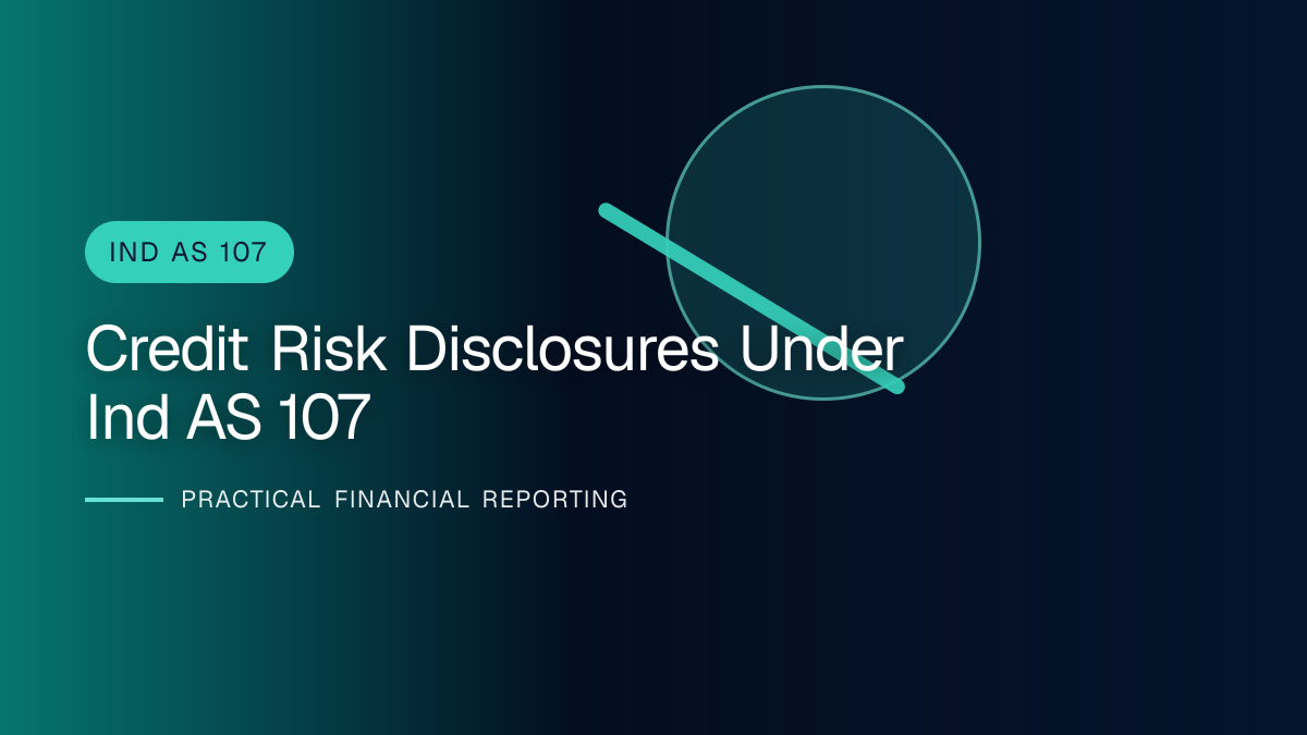Professional financial reporting illustration for Credit Risk Disclosures under Ind AS 107