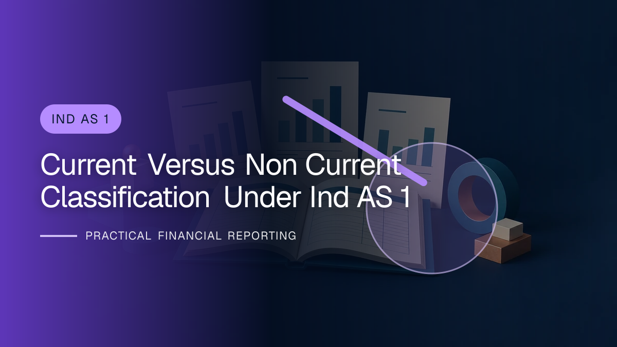 Original finance artwork for Current versus Non-current Classification under Ind AS 1