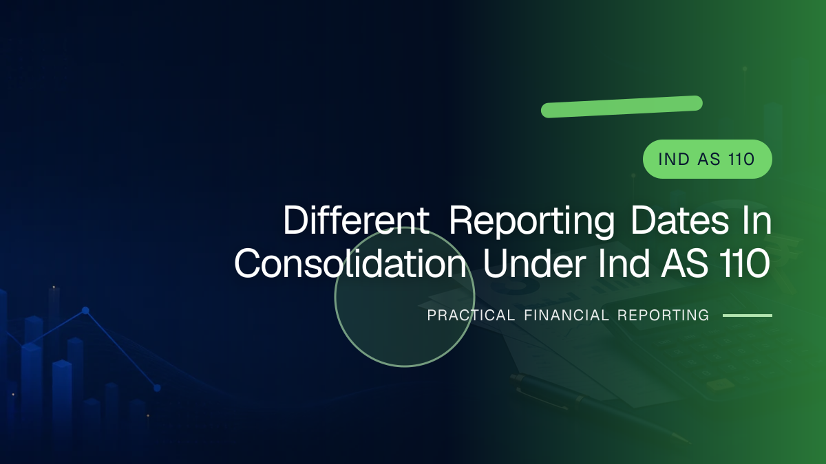 Professional financial reporting illustration for Different Reporting Dates in Consolidation under Ind AS 110