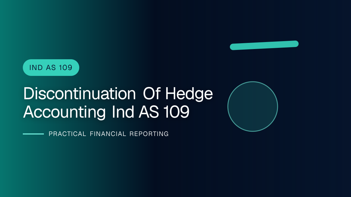 Financial review representing the discontinuation of a hedging relationship