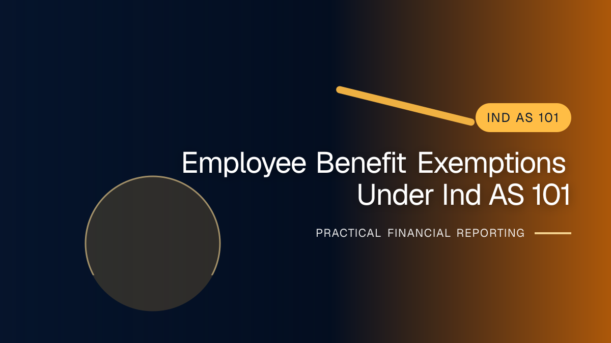 Professional financial reporting illustration for Employee-benefit Exemptions under Ind AS 101
