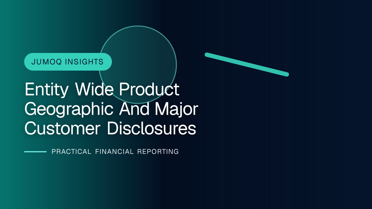 Professional financial reporting illustration for Entity-wide Product, Geographic and Major-customer Disclosures