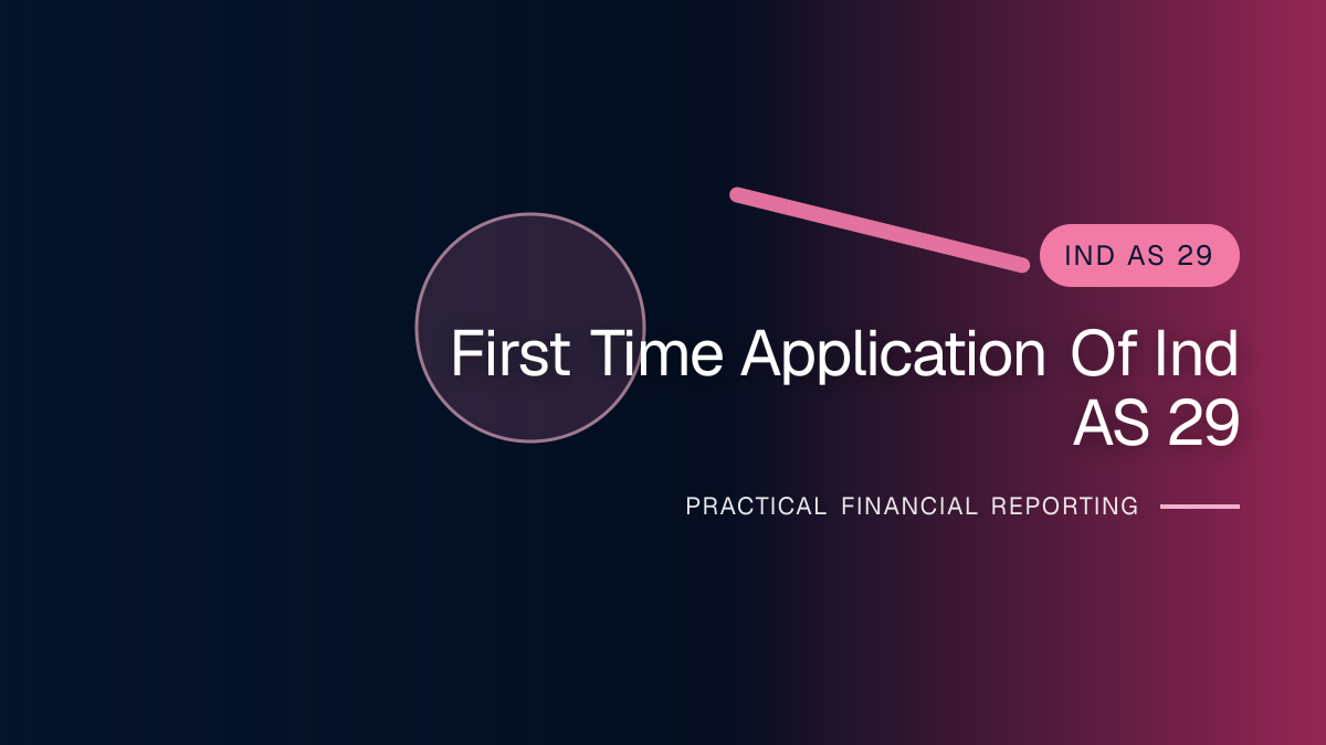 Professional financial reporting illustration for First-time Application of Ind AS 29