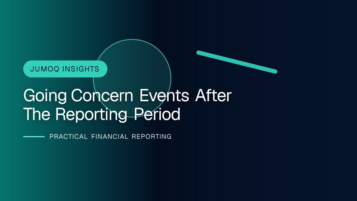 Professional financial reporting illustration for Going Concern Events after the Reporting Period