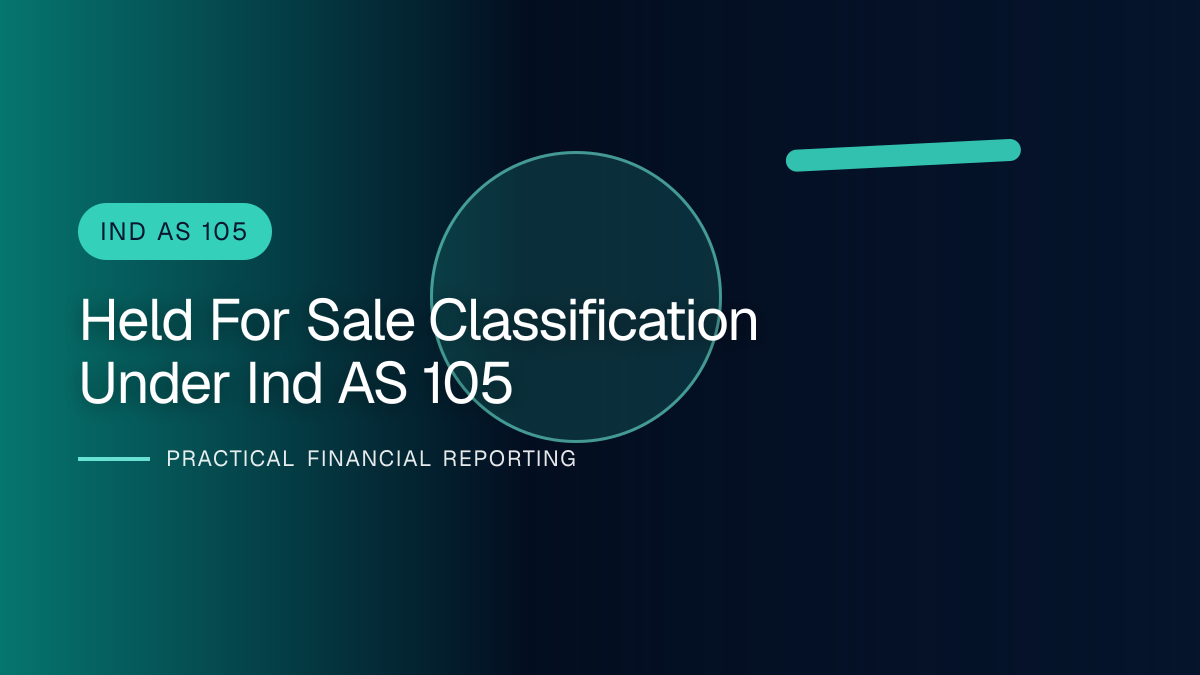 Professional financial reporting illustration for Held-for-sale Classification under Ind AS 105