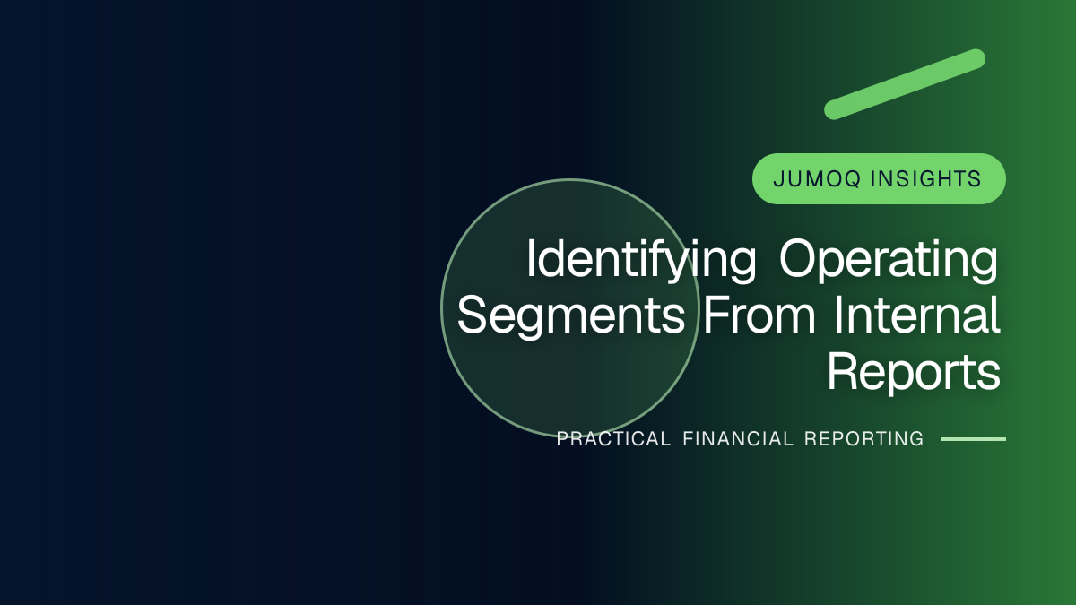 Professional financial reporting illustration for Identifying Operating Segments from Internal Reports