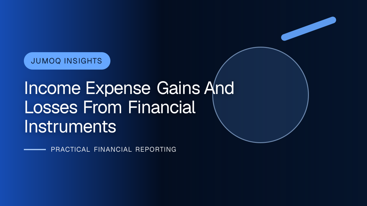 Professional financial reporting illustration for Income, Expense, Gains and Losses from Financial Instruments