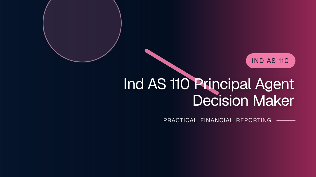 Professional finance team reviewing principal versus agent under ind as 110 requirements and supporting accounting documentation