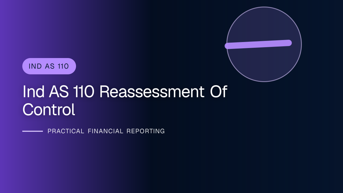 Professional finance team reviewing continuous reassessment of control under ind as 110 requirements and supporting accounting documentation