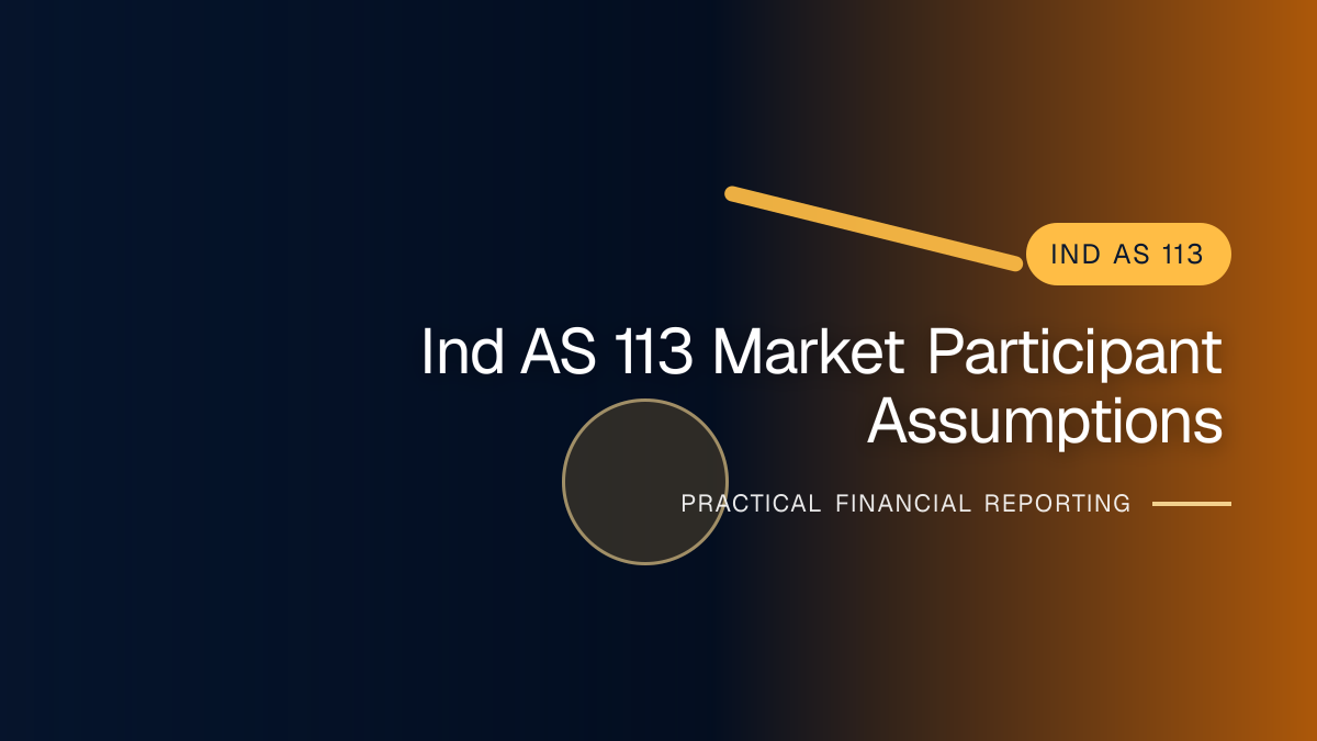 Professional finance team reviewing market participant assumptions under ind as 113 requirements and supporting accounting documentation