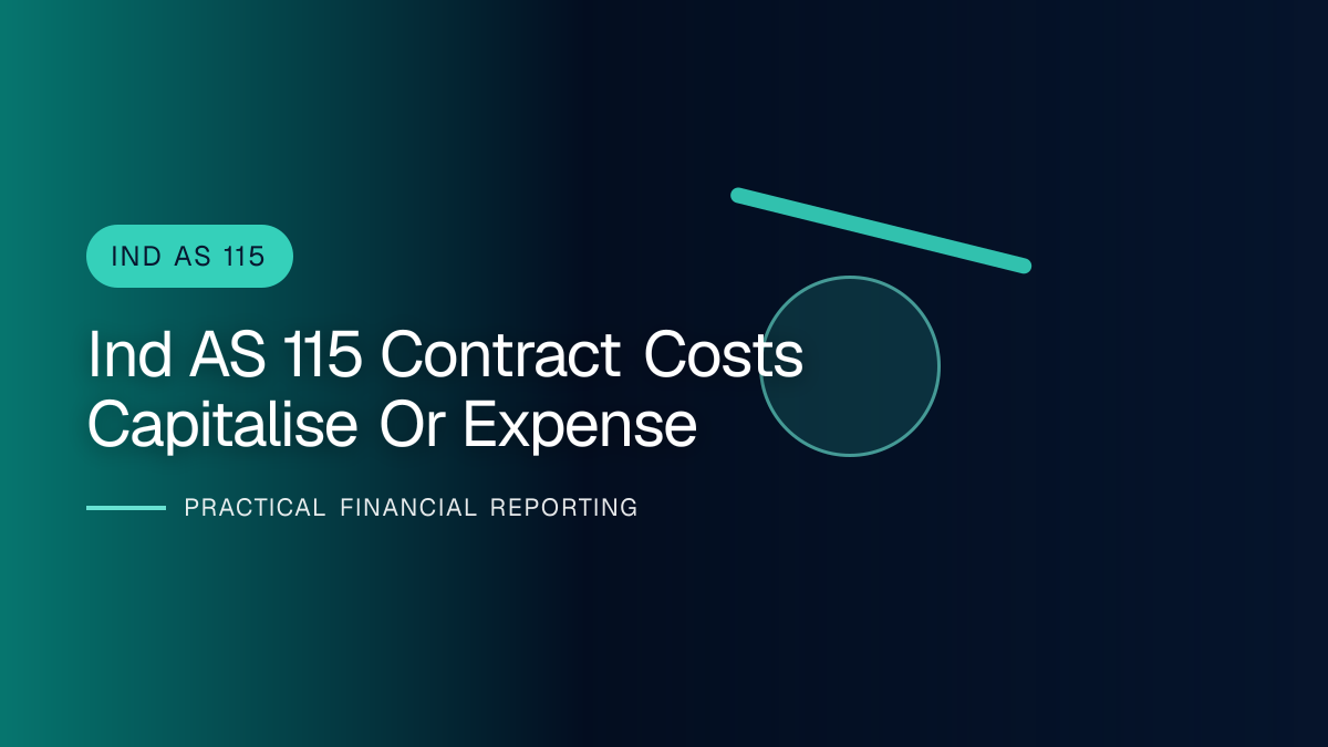 Professional finance team reviewing contract costs under ind as 115 requirements and supporting accounting documentation