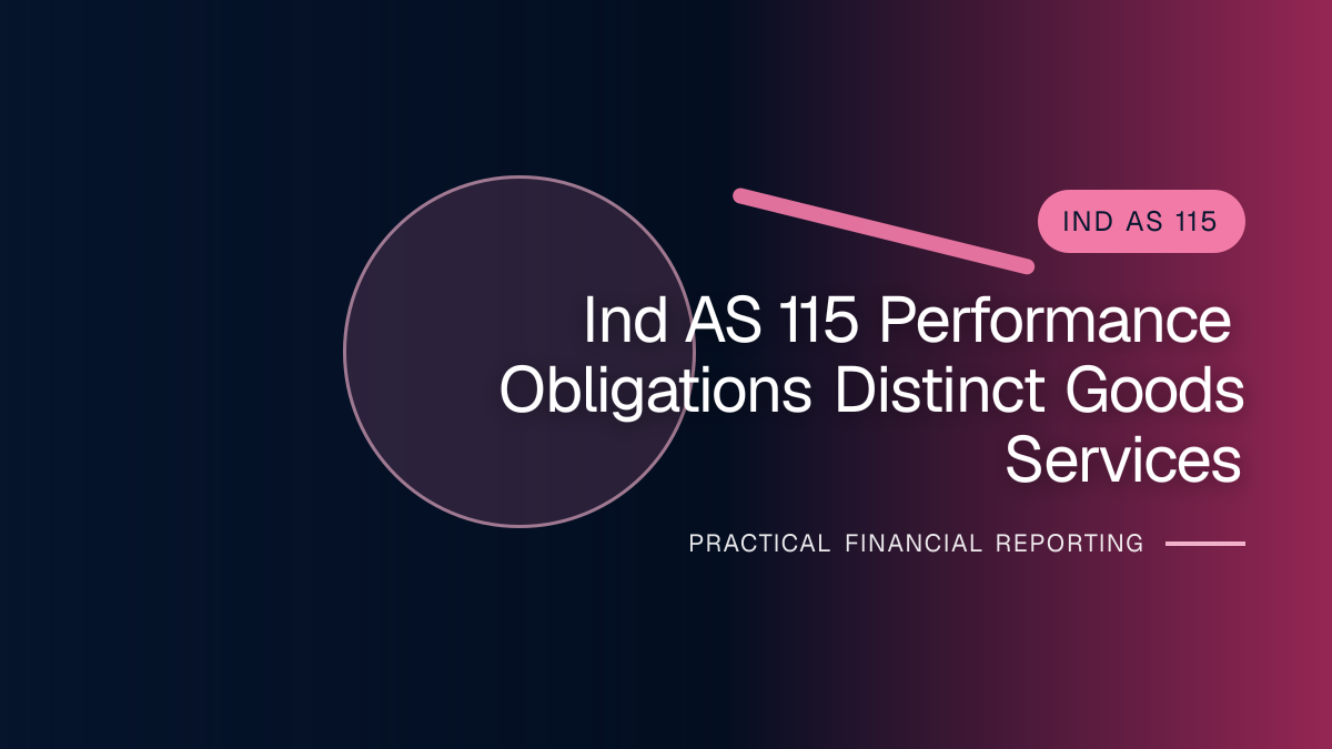 Professional finance team reviewing performance obligations under ind as 115 requirements and supporting accounting documentation