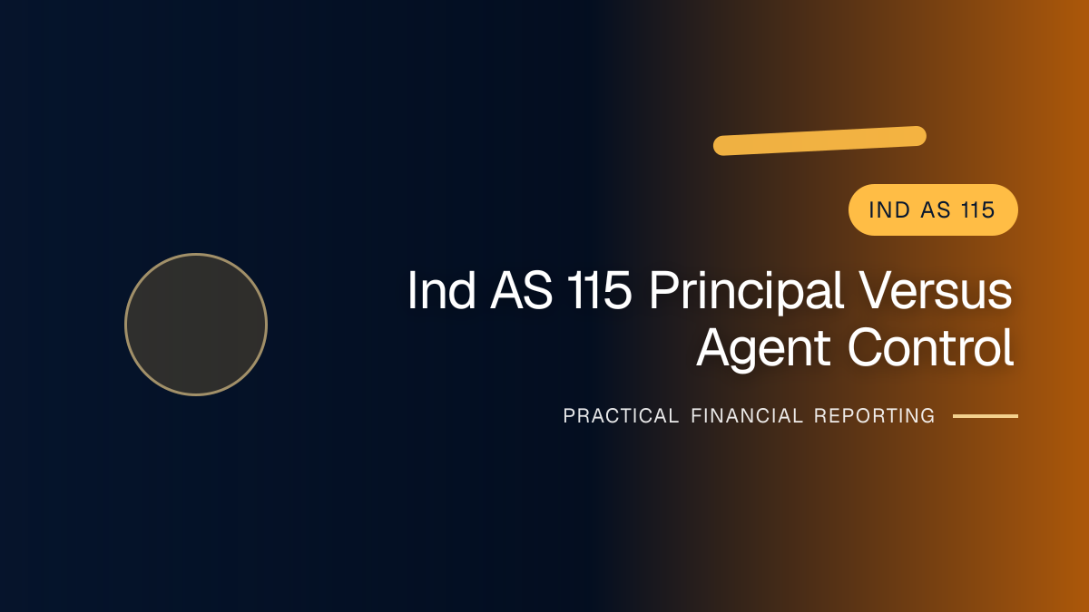 Professional finance team reviewing principal versus agent under ind as 115 requirements and supporting accounting documentation