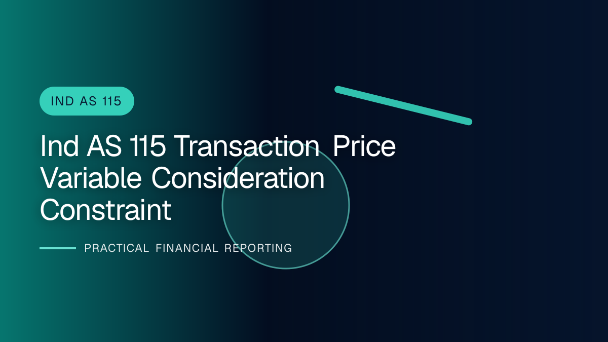 Professional finance team reviewing transaction price under ind as 115 requirements and supporting accounting documentation