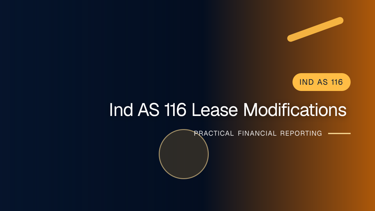 Professional finance team reviewing lease modifications under ind as 116 requirements and supporting accounting documentation