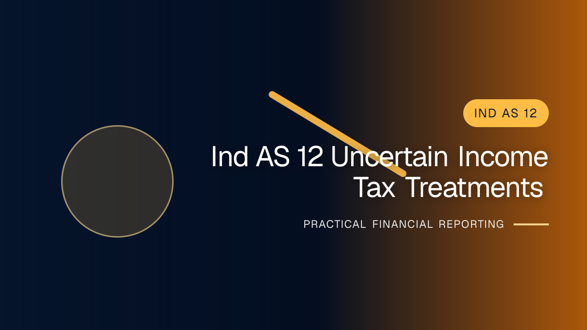 Professional finance team reviewing uncertain income tax treatments under ind as 12 requirements and supporting accounting documentation