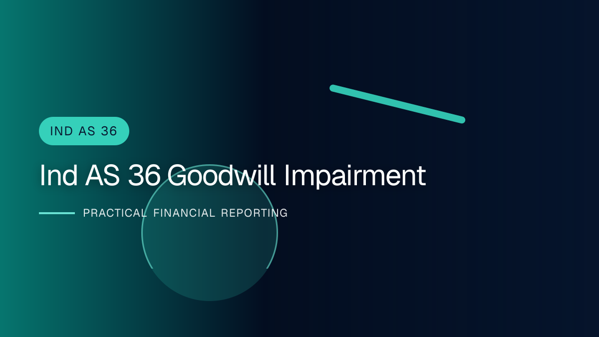 Professional finance team reviewing goodwill impairment under ind as 36 requirements and supporting accounting documentation
