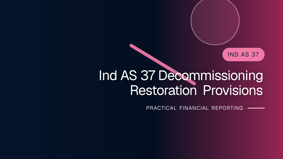 Professional finance team reviewing decommissioning and restoration provisions under ind as 37 requirements and supporting accounting documentation