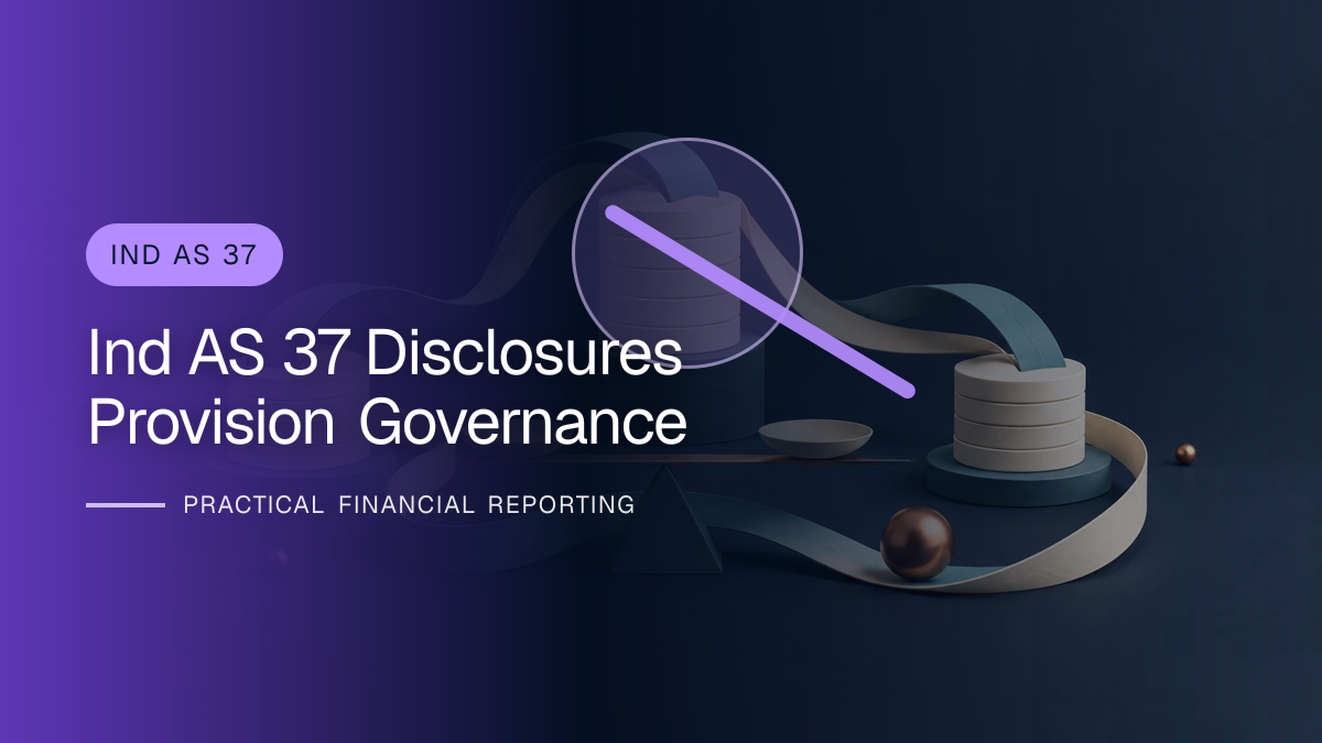 Original finance artwork for Ind AS 37 Disclosures and Provision Governance