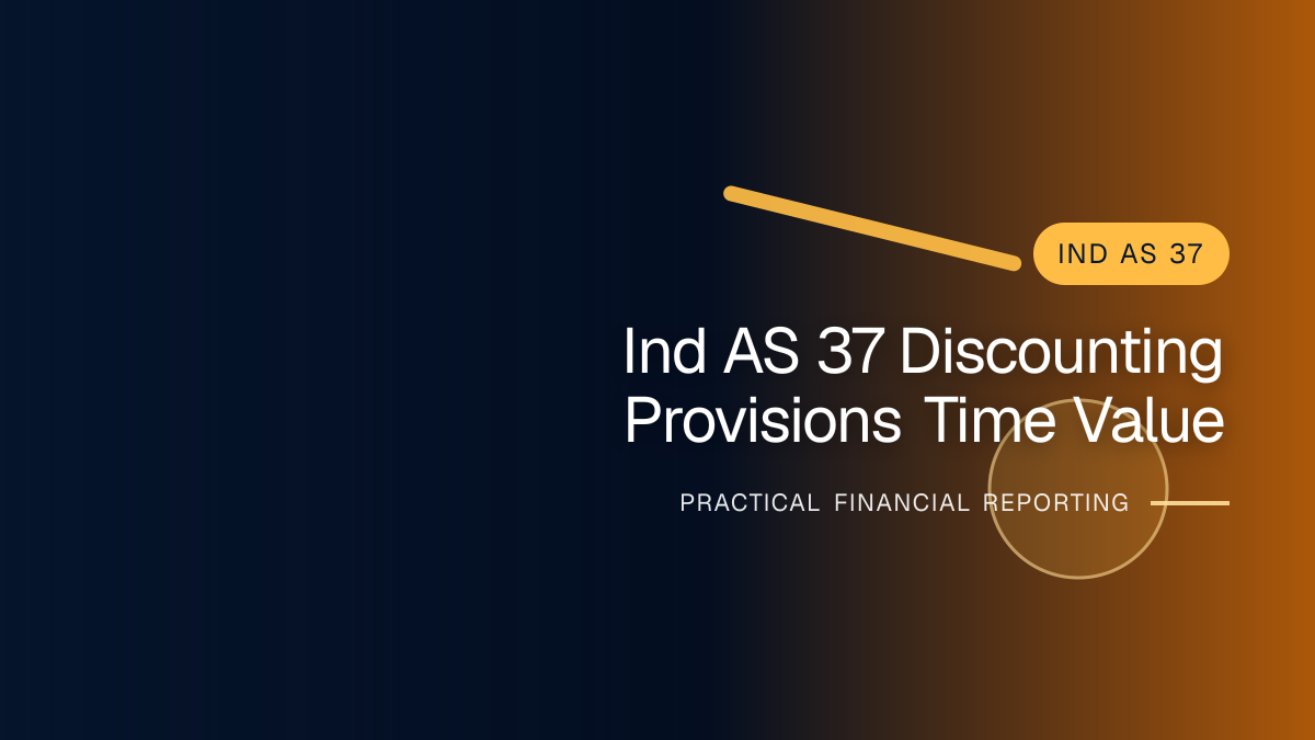 Professional finance team reviewing discounting provisions under ind as 37 requirements and supporting accounting documentation