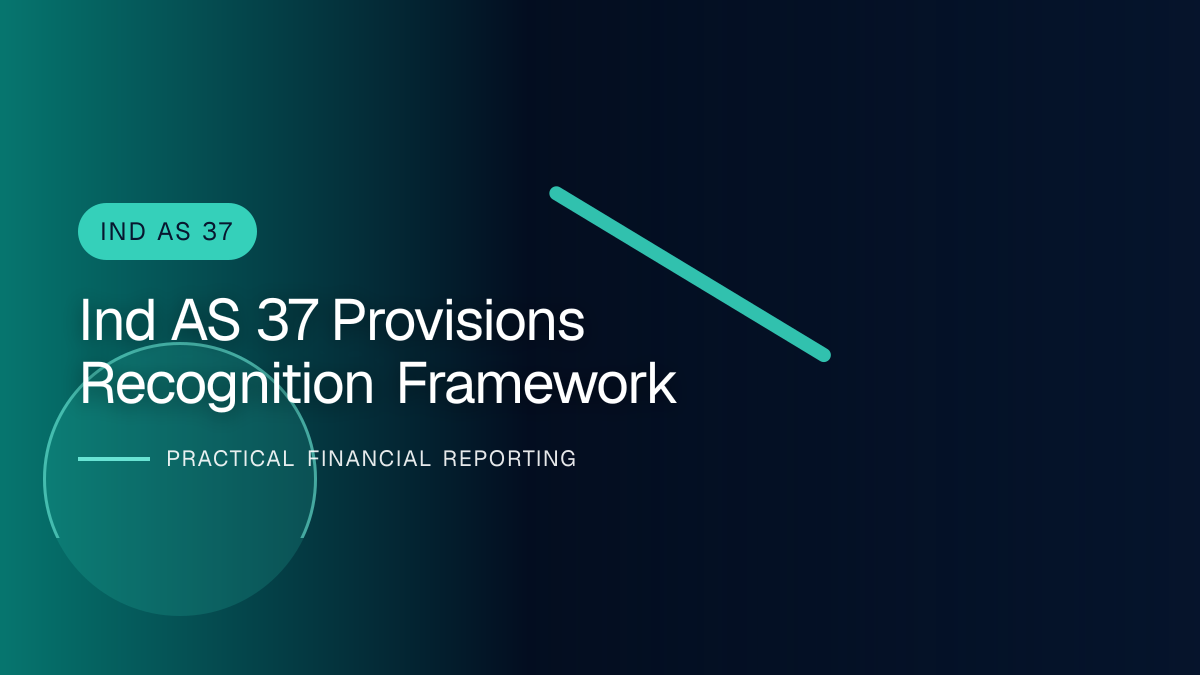 Professional finance team reviewing provisions under ind as 37 requirements and supporting accounting documentation