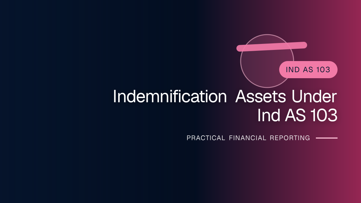 Professional financial reporting illustration for Indemnification Assets under Ind AS 103