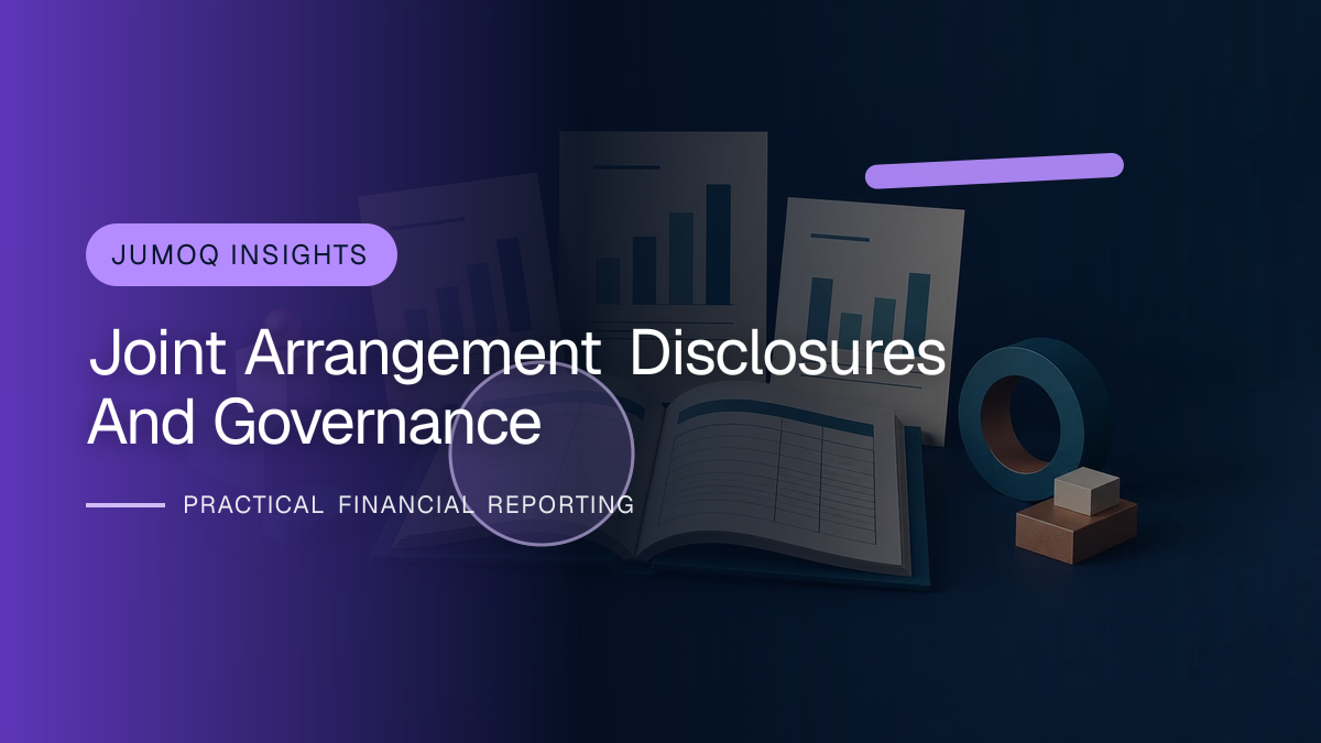 Original finance artwork for Joint Arrangement Disclosures and Governance
