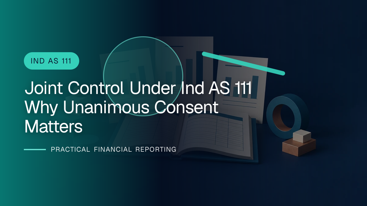 Original finance artwork for Joint Control under Ind AS 111: Why Unanimous Consent Matters