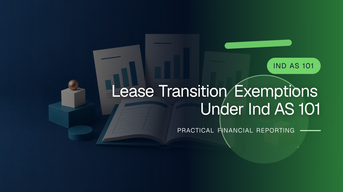 Original finance artwork for Lease Transition Exemptions under Ind AS 101