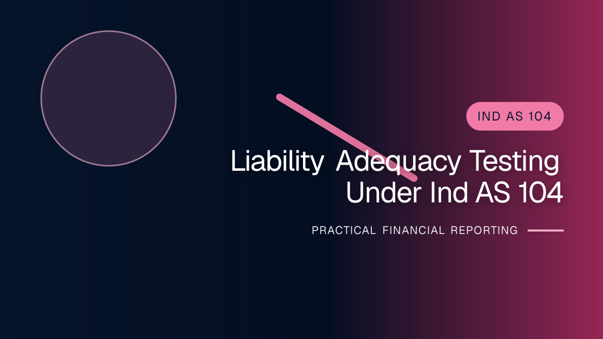 Professional financial reporting illustration for Liability Adequacy Testing under Ind AS 104