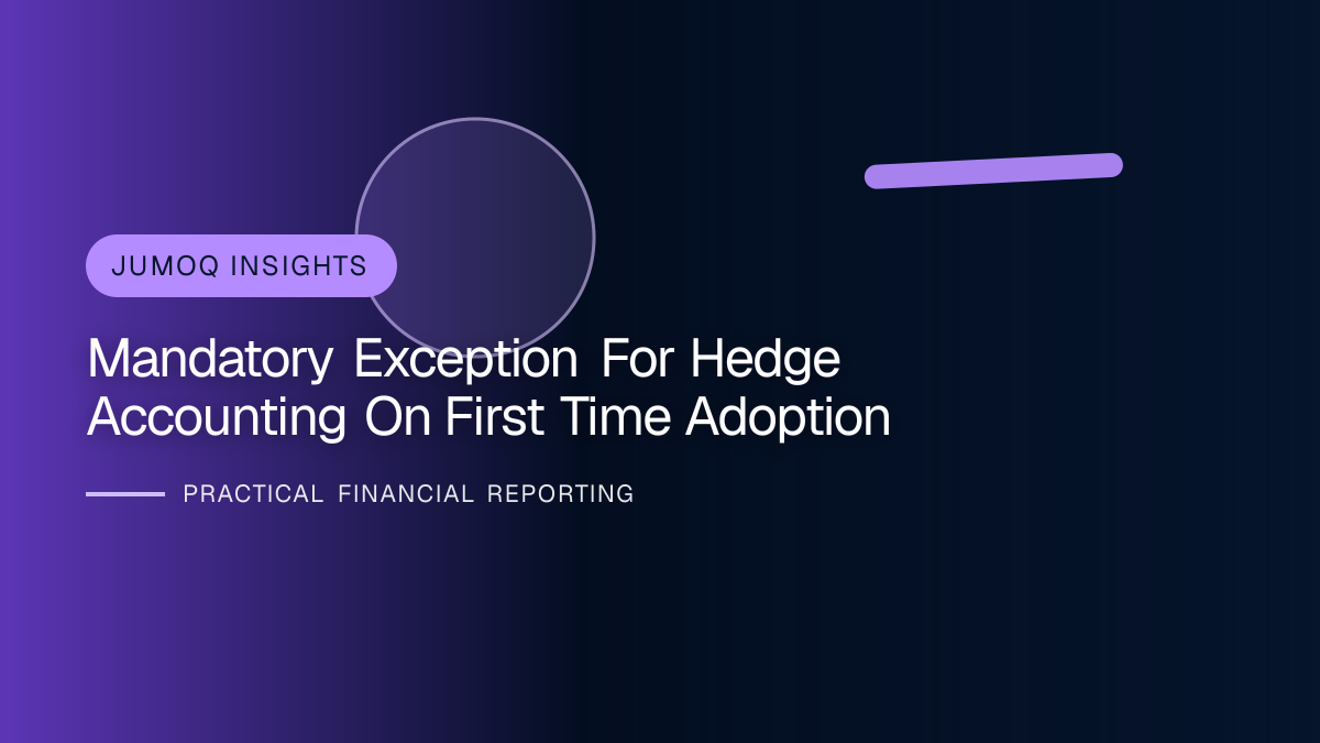 Professional financial reporting illustration for Mandatory Exception for Hedge Accounting on First-time Adoption