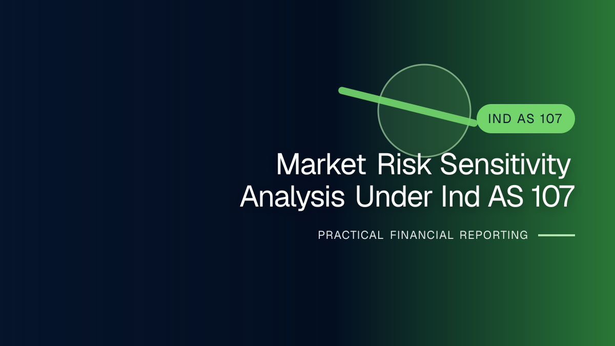Professional financial reporting illustration for Market Risk Sensitivity Analysis under Ind AS 107