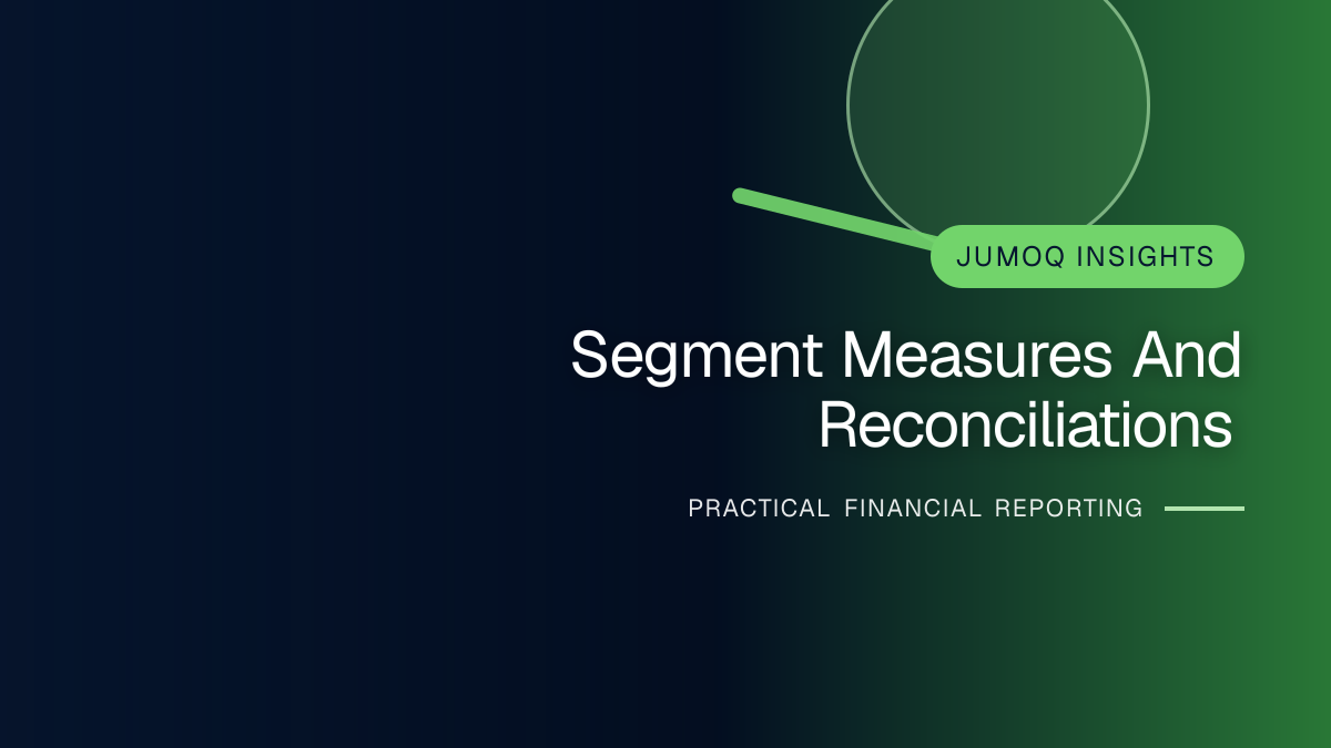 Professional financial reporting illustration for Segment Measures and Reconciliations
