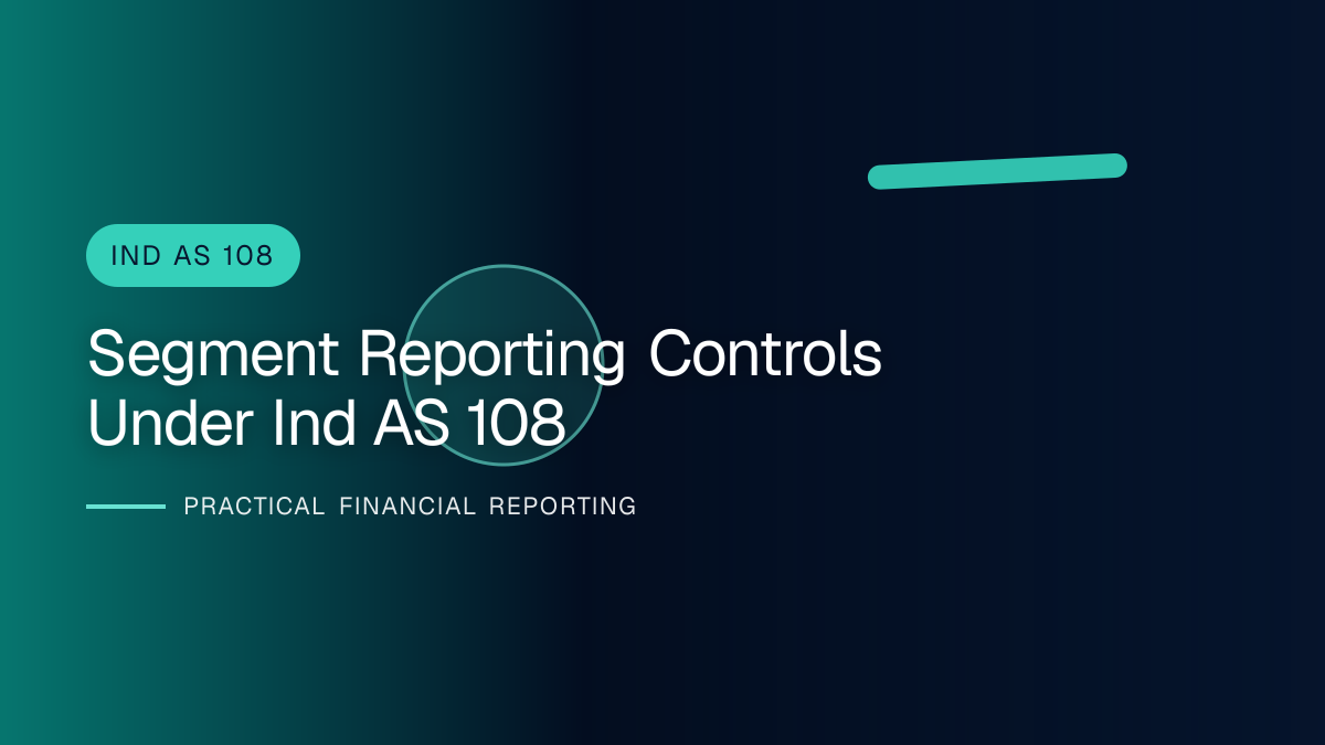 Professional financial reporting illustration for Segment-reporting Controls under Ind AS 108