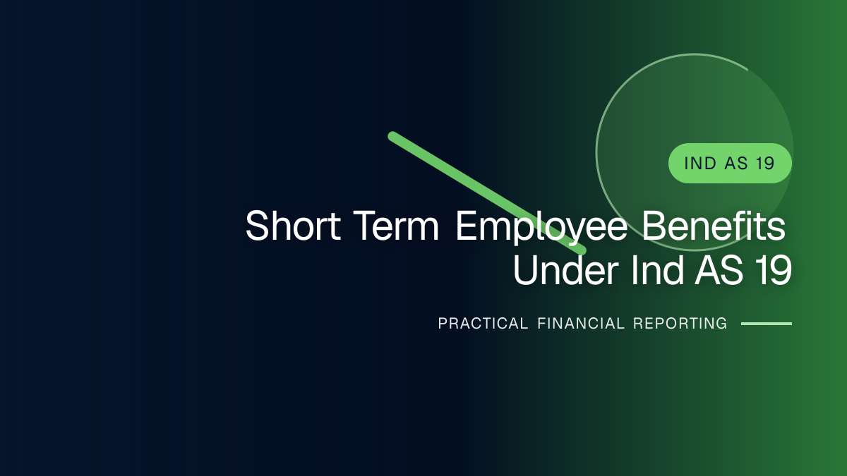 Professional financial reporting illustration for Short-term Employee Benefits under Ind AS 19