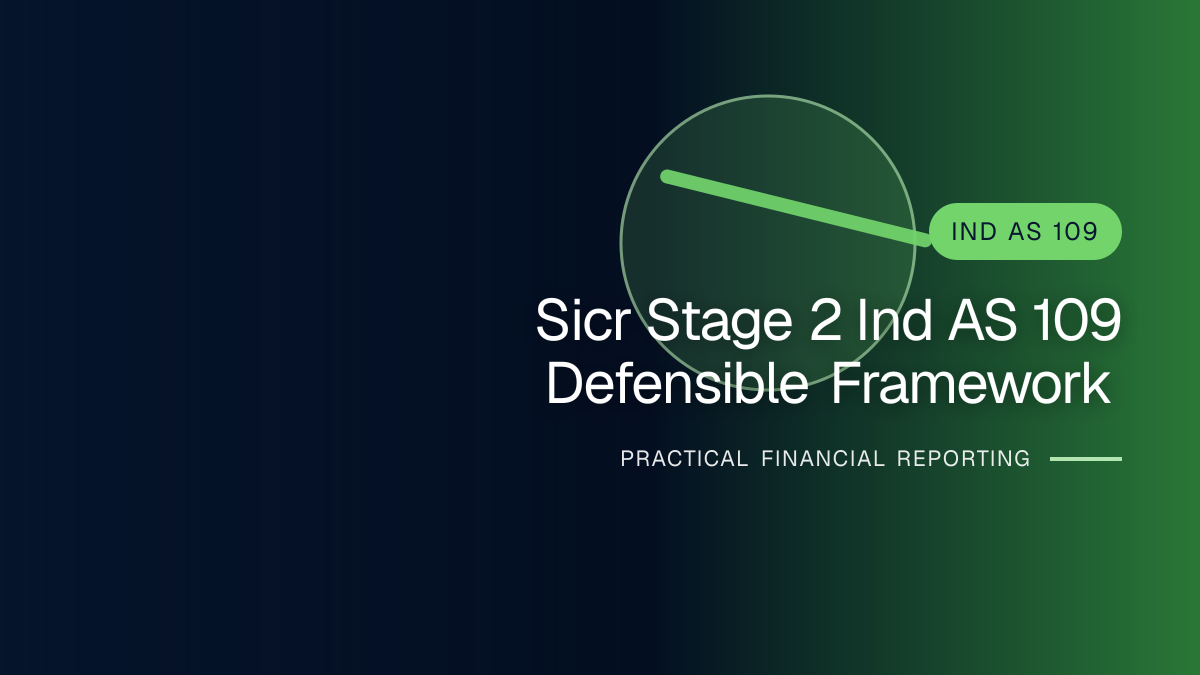 Professional finance team reviewing sicr and stage 2 under ind as 109 requirements and supporting accounting documentation