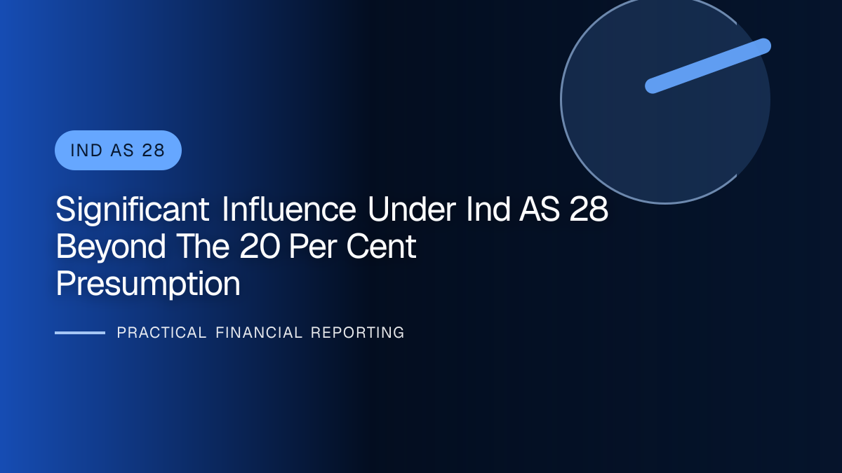Professional financial reporting illustration for Significant Influence under Ind AS 28: Beyond the 20 Per Cent Presumption