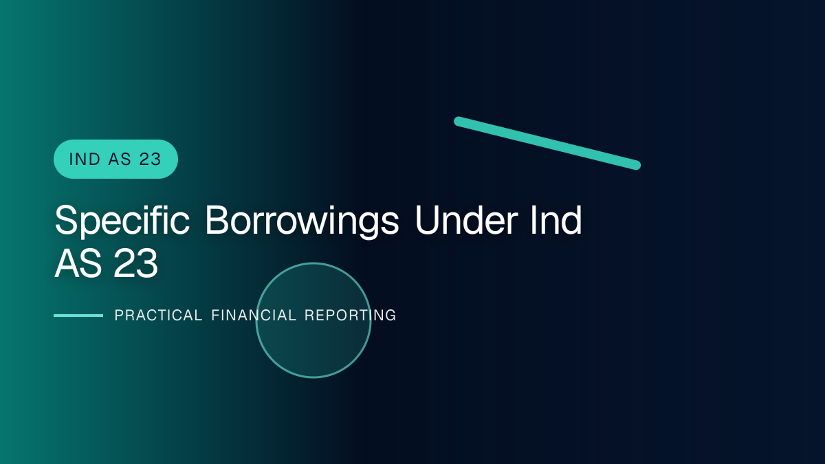 Professional financial reporting illustration for Specific Borrowings under Ind AS 23