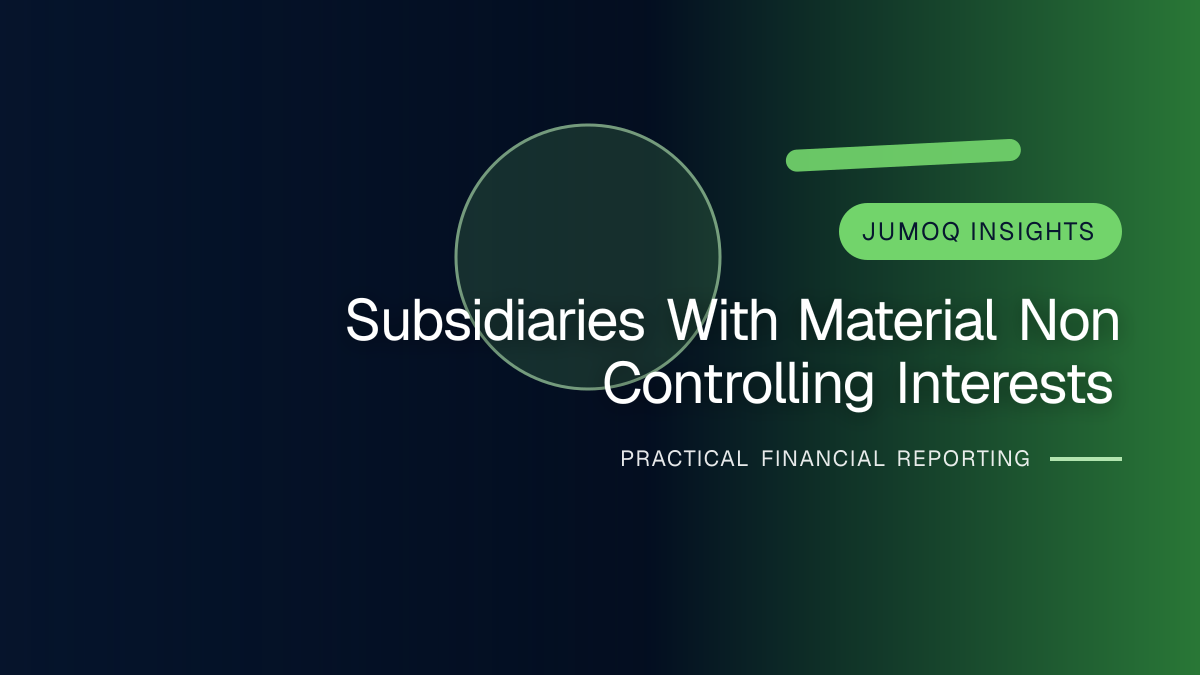 Professional financial reporting illustration for Subsidiaries with Material Non-controlling Interests