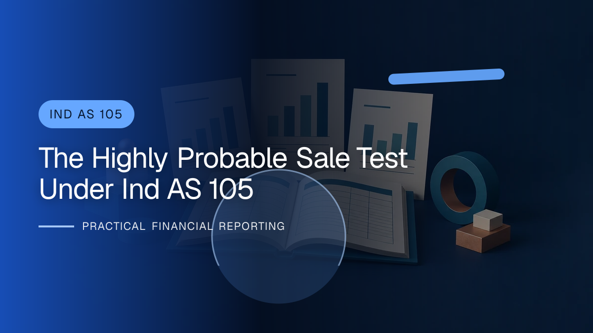 Original finance artwork for The Highly Probable Sale Test under Ind AS 105