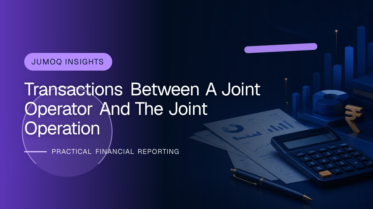 Professional financial reporting illustration for Transactions between a Joint Operator and the Joint Operation