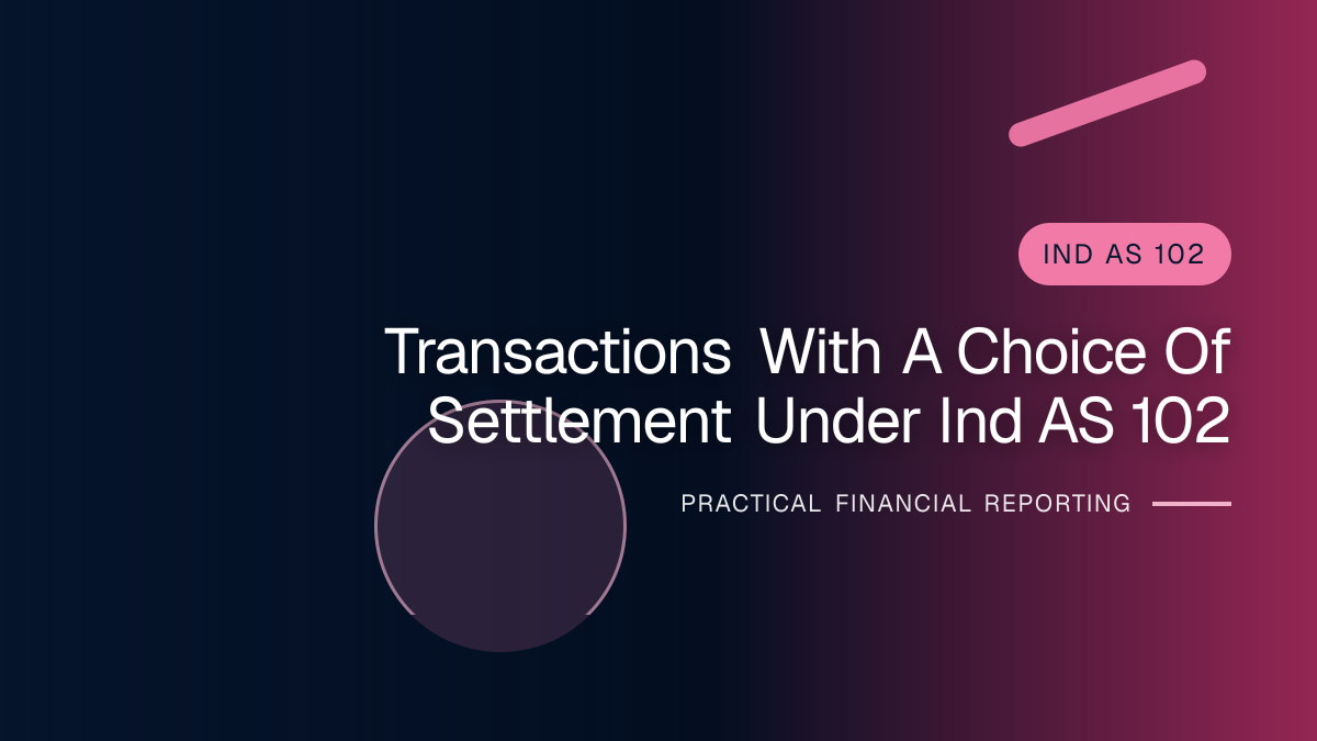Professional financial reporting illustration for Transactions with a Choice of Settlement under Ind AS 102