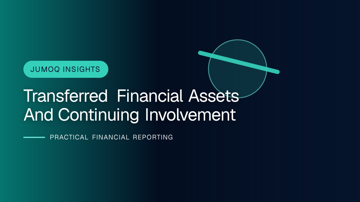 Professional financial reporting illustration for Transferred Financial Assets and Continuing Involvement