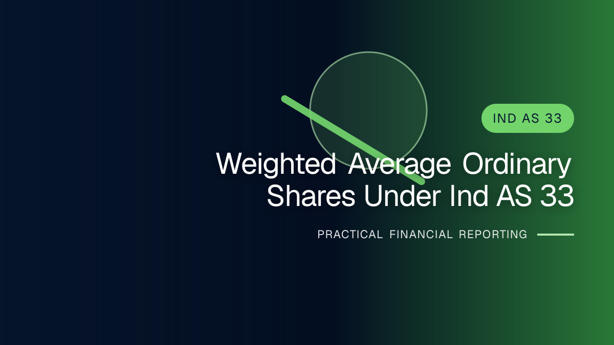 Professional financial reporting illustration for Weighted-average Ordinary Shares under Ind AS 33