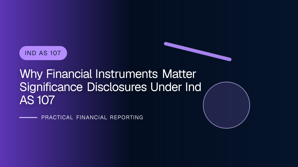 Professional financial reporting illustration for Why Financial Instruments Matter: Significance Disclosures under Ind AS 107